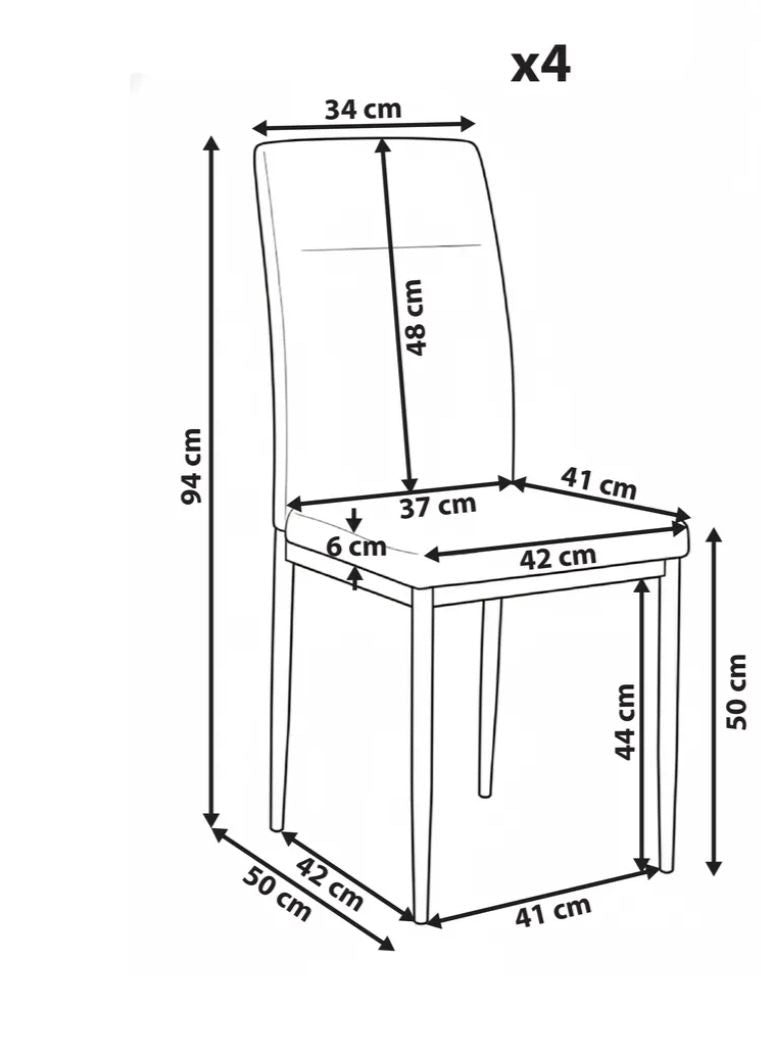 RINER : Set of 4 Dining Chairs Fabric Taupe
