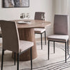 RINER : Set of 4 Dining Chairs Fabric Taupe