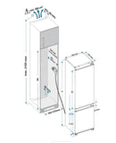 Russell Hobbs RH177BILFFF1E1 177cm 70/30 Integrated Fridge Freezer with Sliding Door Hinge - White
