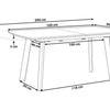 SALVADOR Extending Dining Table : Dark Brown 160/200 cm 90 cm