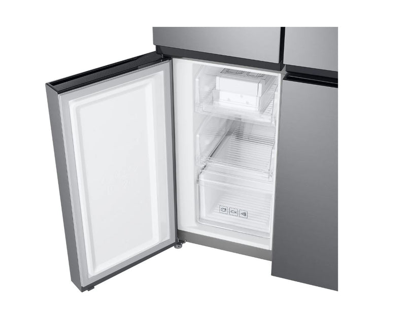 Samsung RF48A401EM9 Non-Plumbed Total No Frost American Fridge Freezer - Gentle Silver Matt
