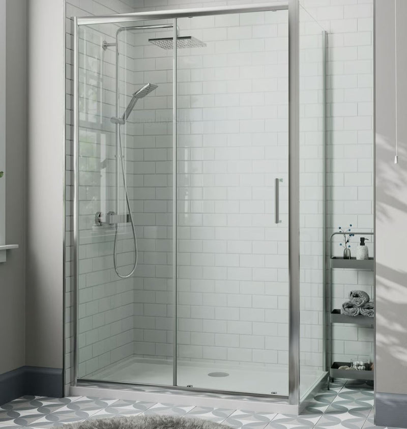 Diamond Sliding Shower Enclosure 1200 x 800mm - 8mm