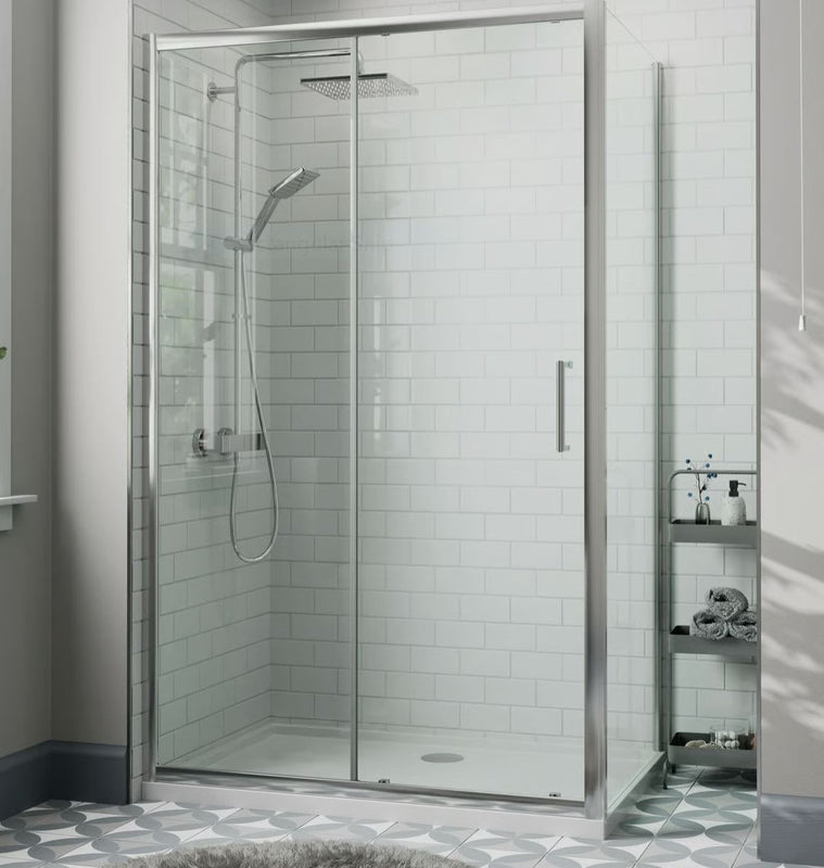 Diamond Sliding Shower Enclosure 1200 x 800mm - 8mm