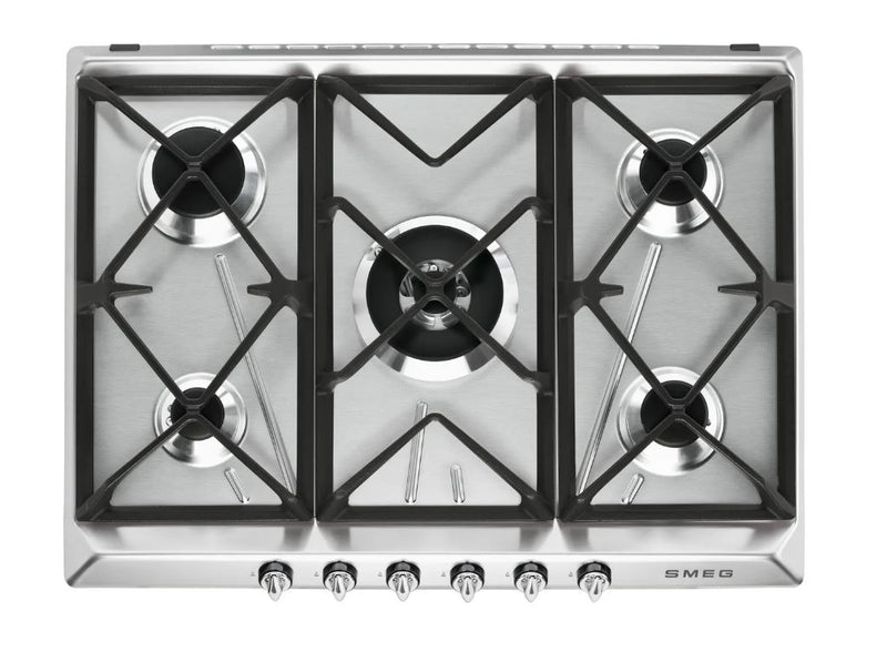 Smeg Victoria SR975XGH 68cm Gas Hob - Stainless Steel