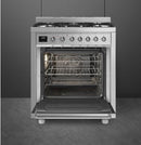 Smeg C7GPX9 Symphony Dual Fuel Range Cooker Stainless Steel : 28 Inches wide