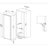 Smeg UKS9F174NE Integrated 177cm Upright Freezer with Sliding Door Hinge Kit