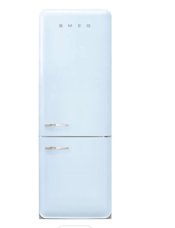 Smeg 50s Style Retro Right Hand Hinge FAB38RPB6 205cm Frost Free Fridge Freezer - Pastel Blue
