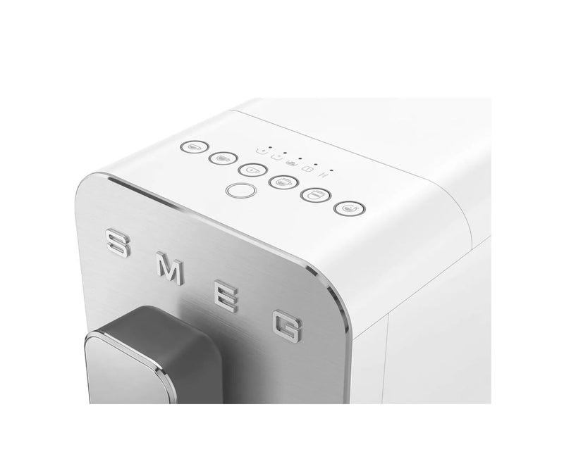 Smeg 50's Style BCC13WHMUK Bean to Cup Coffee Machine - Matte White