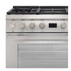 Smeg Portofino CPF9GPX 90cm wide Dual Fuel Range Cooker with Gas Hob and Pyrolytic Cleaning - Stainless Steel