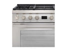 Smeg Portofino CPF9GPX 90cm wide Dual Fuel Range Cooker with Gas Hob and Pyrolytic Cleaning - Stainless Steel
