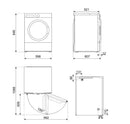Smeg DNP92SEUK 9Kg Heat Pump Tumble Dryer - White