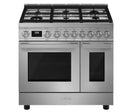 Smeg Portofino CPF92GMX 90cm wide Dual Fuel Range Cooker with Gas Hob - Stainless Steel