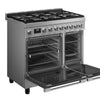 Smeg Portofino CPF92GMX 90cm wide Dual Fuel Range Cooker with Gas Hob - Stainless Steel