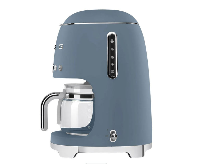 Smeg 50's Retro DCF02SBMUK Filter Coffee Machine with Timer - Matte Storm Blue