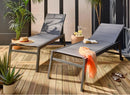 Solis Aluminium Sun Loungers : Grey Pair of 2