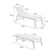 Solis Aluminium Sun Loungers : Grey Pair of 2