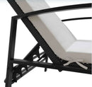 VidaXL Sun Loungers 2 pcs with Table Poly Rattan Black
