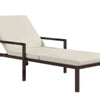 Outsunny Rattan Sun Lounger w/ Adjust Backrest - Cream