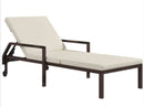 Outsunny Rattan Sun Lounger w/ Adjust Backrest - Cream