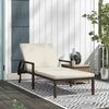 Outsunny Rattan Sun Lounger w/ Adjust Backrest - Cream