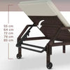 Outsunny Rattan Sun Lounger w/ Adjust Backrest - Cream