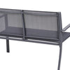 TAVOLETO Metal Dark Grey 4 Seater Garden Lounge Set with Coffee Table