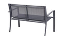 TAVOLETO Metal Dark Grey 4 Seater Garden Lounge Set with Coffee Table