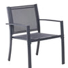 TAVOLETO Metal Dark Grey 4 Seater Garden Lounge Set with Coffee Table