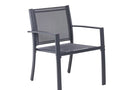 TAVOLETO Metal Dark Grey 4 Seater Garden Lounge Set with Coffee Table
