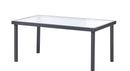TAVOLETO Metal Dark Grey 4 Seater Garden Lounge Set with Coffee Table