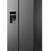 TCL 591 Litre Side by Side American Fridge Freezer - Stainless Steel (Water + Ice)