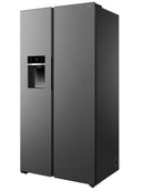 TCL 591 Litre Side by Side American Fridge Freezer - Stainless Steel (Water + Ice)