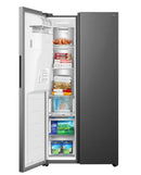 TCL 591 Litre Side by Side American Fridge Freezer - Stainless Steel (Water + Ice)