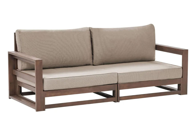 TIMOR Garden Sofa 2 Seater Modular Certified Acacia Wood : Dark Brown