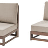 TIMOR Garden Sofa 2 Seater Modular Certified Acacia Wood : Dark Brown