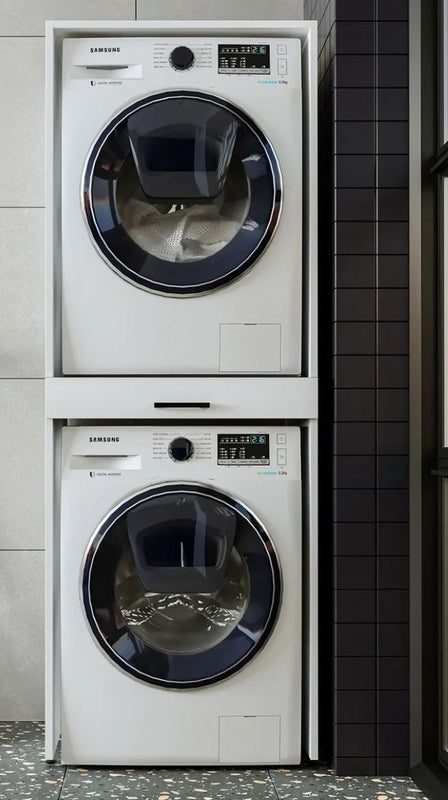 Washing machine (14kg) +Dryer (12kg) + Cabinet with Pull-Out Tray