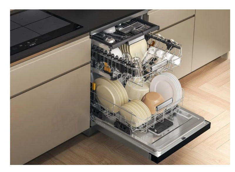 Whirlpool W7FHS51AXUK Full Size Dishwasher - Stainless Steel
