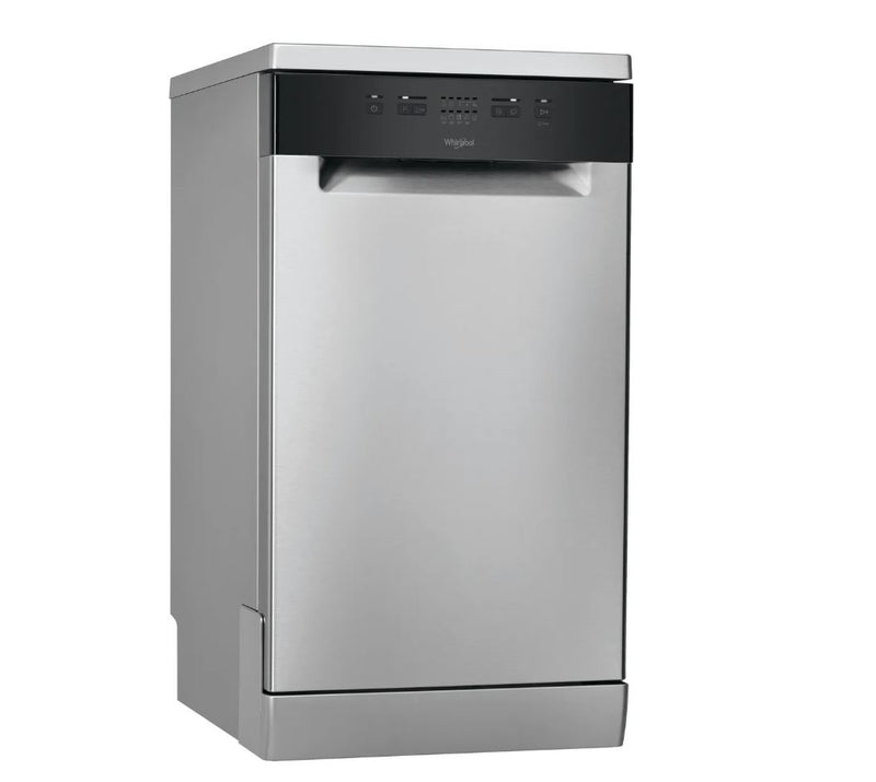 Whirlpool WF9E2B19XUK Slimline Dishwasher - Stainless Steel / Black