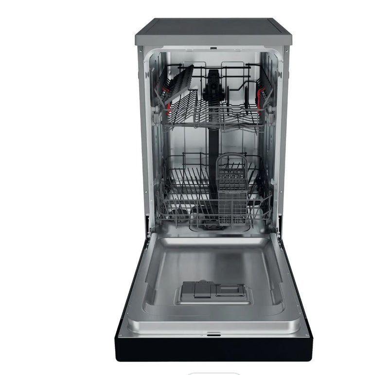 Whirlpool WF9E2B19XUK Slimline Dishwasher - Stainless Steel / Black
