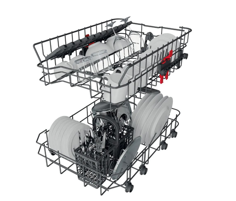 Whirlpool WF9E2B19XUK Slimline Dishwasher - Stainless Steel / Black