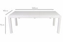 Magnus White Wood Dining Table - Extendable