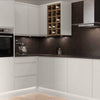 WK J Pull 20 Cabinet Kitchen with Island : Pebble Grey