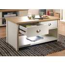 GFW Lancaster2 Drawer Coffee Table - Cream