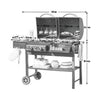 Premium Dual Fuel Charcoal & Gas Combi BBQ