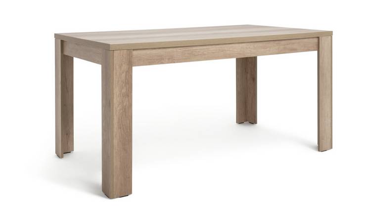 Habitat Preston Wood Effect 6 Seater Dining Table - Oak