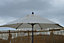 2m Lightweight Cream Aluminium Garden Parasol with Crank Handle & Tilt Mechanism