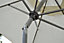 2m Lightweight Cream Aluminium Garden Parasol with Crank Handle & Tilt Mechanism