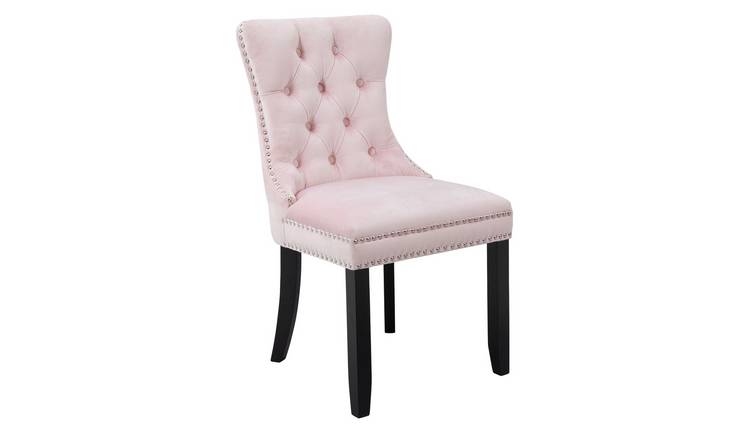 Argos Home Princess Velvet Dining Chair - Blush