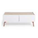 Habitat Skandi 2 Drawer Coffee Table - White Two Tone