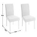 Habitat Midback Pair of Fabric Dining Chairs - Cream